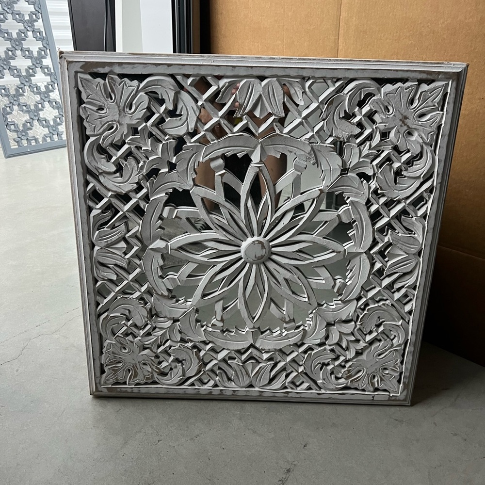 Intricate Gray Wall Decor Panel